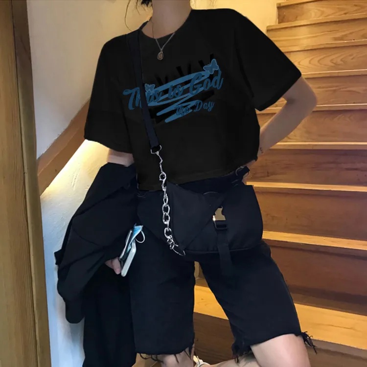 Áo Thun Ngắn Tay Dáng Rộng Thiết Kế Độc Đáo Cho Nữ JL-TX-43