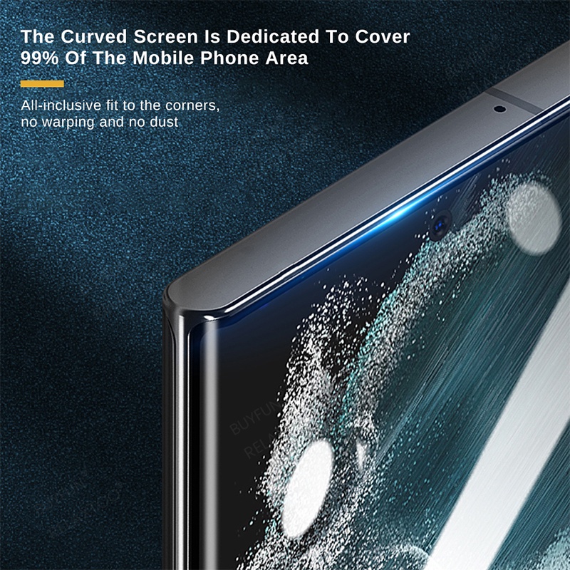 Bướm Cong Mềm 360° Miếng Dán Hydrogel Trong Suốt Bảo Vệ Màn Hình Cho Samsung Galaxy S22/S22 Plus/S22 Ultra