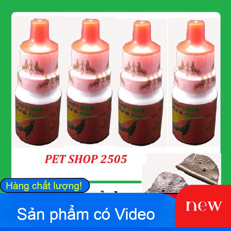 COMBO 4 LỌ CHỮA HEN CHO GÀ-HEN ĐỎ-TẶNG BAO MỎ DA