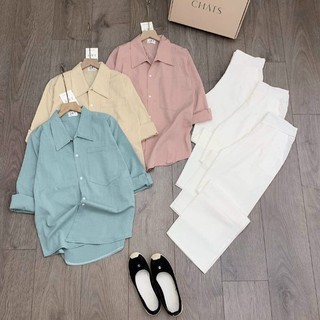 🌈 SÉT BỘ ĐŨI SƠ MI QUẦN TRẮNG - LẺ ÁO🎉