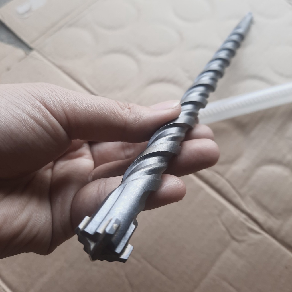 Mũi khoan bê tông xuyên tường 4  cạnh, 4 chấu kapusi chuẩn nhật từ phi 10-25mm dài 350mm
