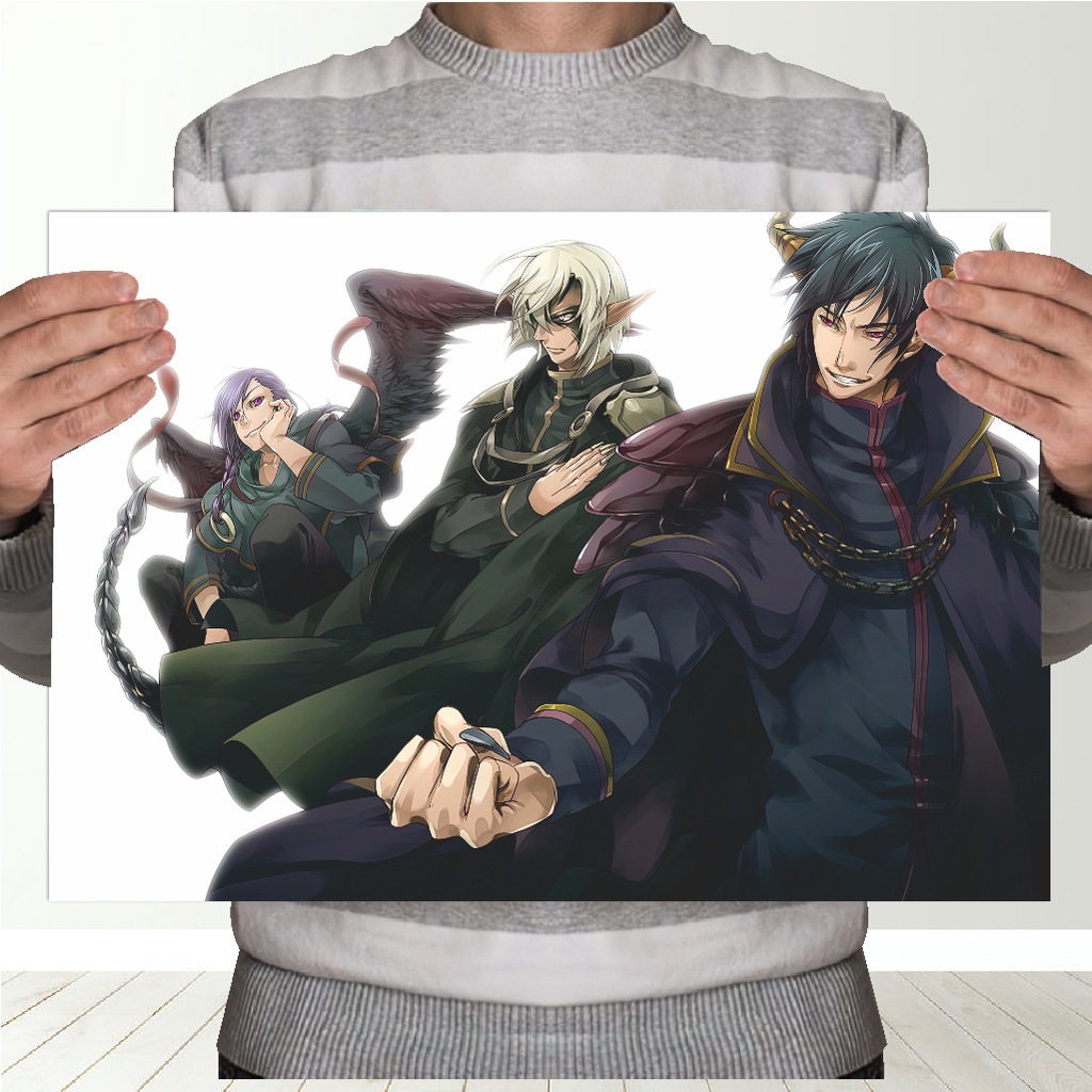 Poster Anime Hataraku Maou Cỡ A3+ - Mao Sadao Yusa Emi