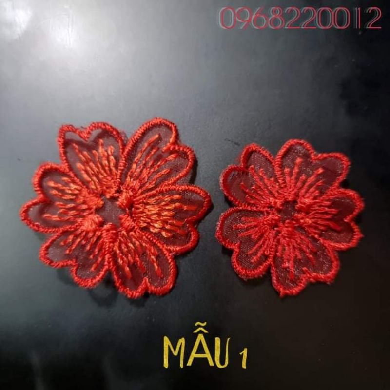 Hoa vải ren  gói 5 bông