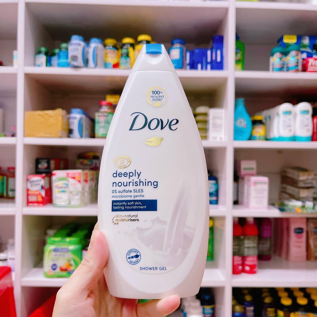 Sữa tắm dưỡng ẩm Dove Shower Gel Deeply Nourishing 500ml của Đức
