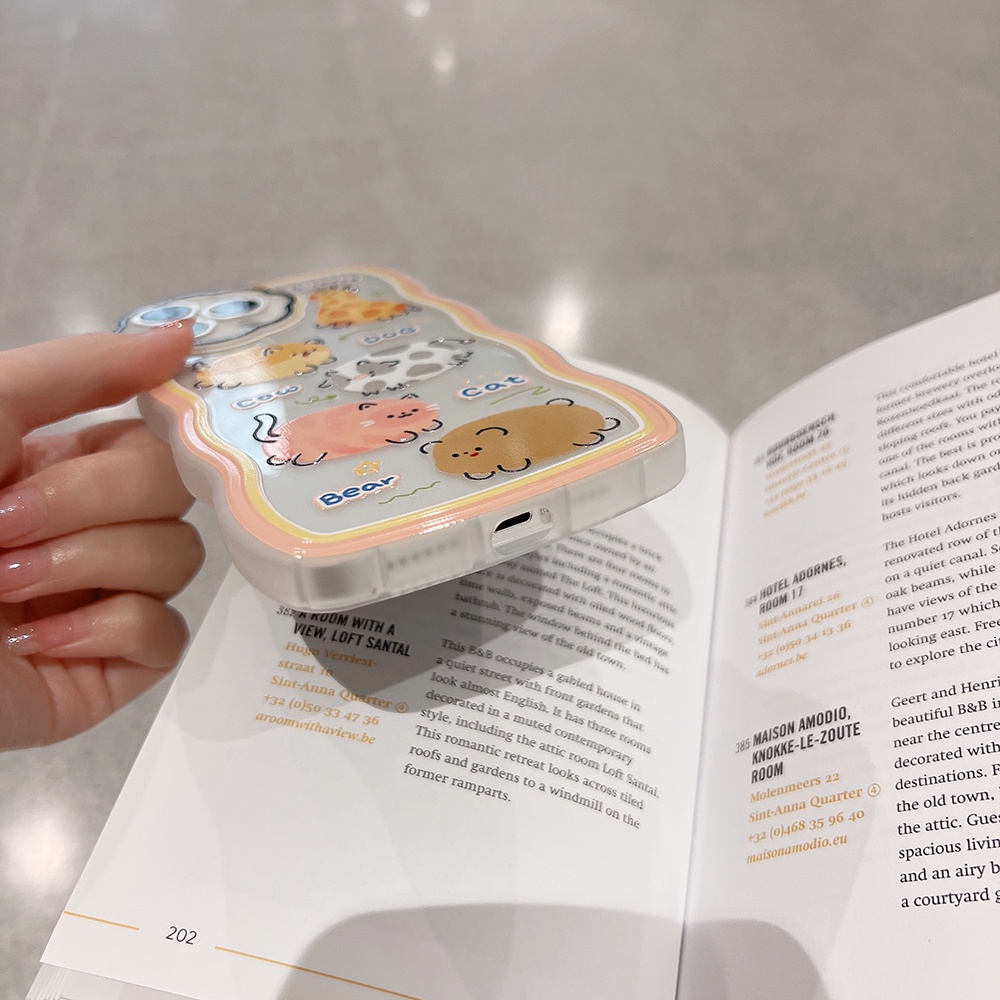 Ốp Điện Thoại Mềm Chống Sốc Họa Tiết Động Vật Hoạt Hình Cho iPhone 13 12 11 Pro XS Max X XR 7 8 plus