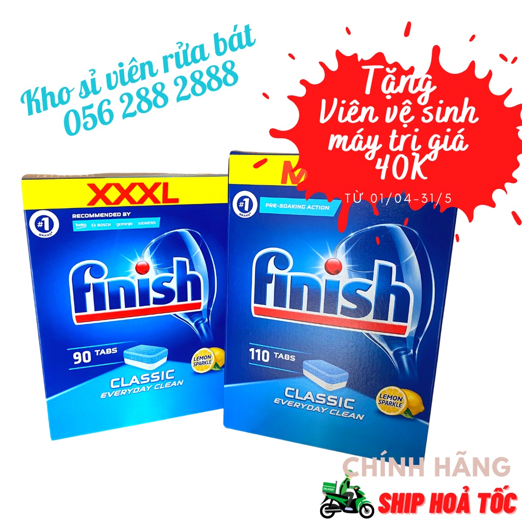 Viên rửa bát Finish Classic Nhập Khẩu Đức #vienruachen