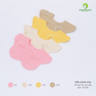 Apk009 & apk0014-yếm cánh hoa anminaza sợi tre cao cấp dành cho bé