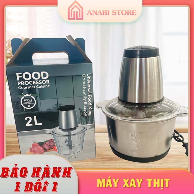 Máy Xay Thịt Đa Năng Cối Inox ANABI - 4 Lưỡi Dao Thép Không Gỉ,Say Sinh Tố Thịt, Cá, Rau Củ Hoa Quả (CHẤT LƯỢNG CAO)