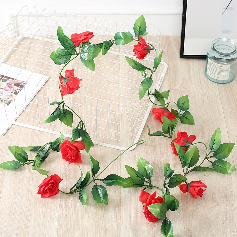 2.4M Mô Phỏng Nhân Tạo Hoa Hồng Mây Lụa đám Cưới Vòm Hoa Giả Trang Trí Mây