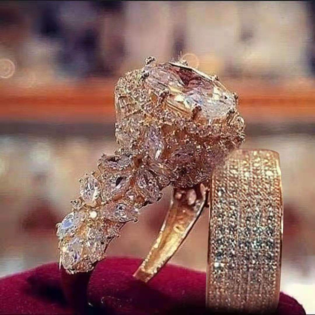 Nhẫn Đính Đá Zircon Phong Cách Mới