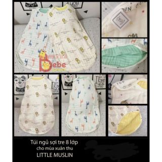 Túi ngủ sợi tre 8 lớp LITTLE MUSLIN cho mùa thu đông