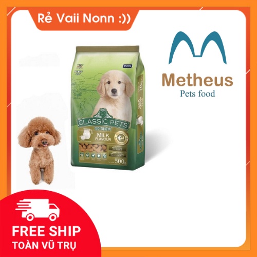 Thức Ăn Cho Chó Con Classic Pets Vị Sữa Hạt Khô Gói 400G - Metheus shop