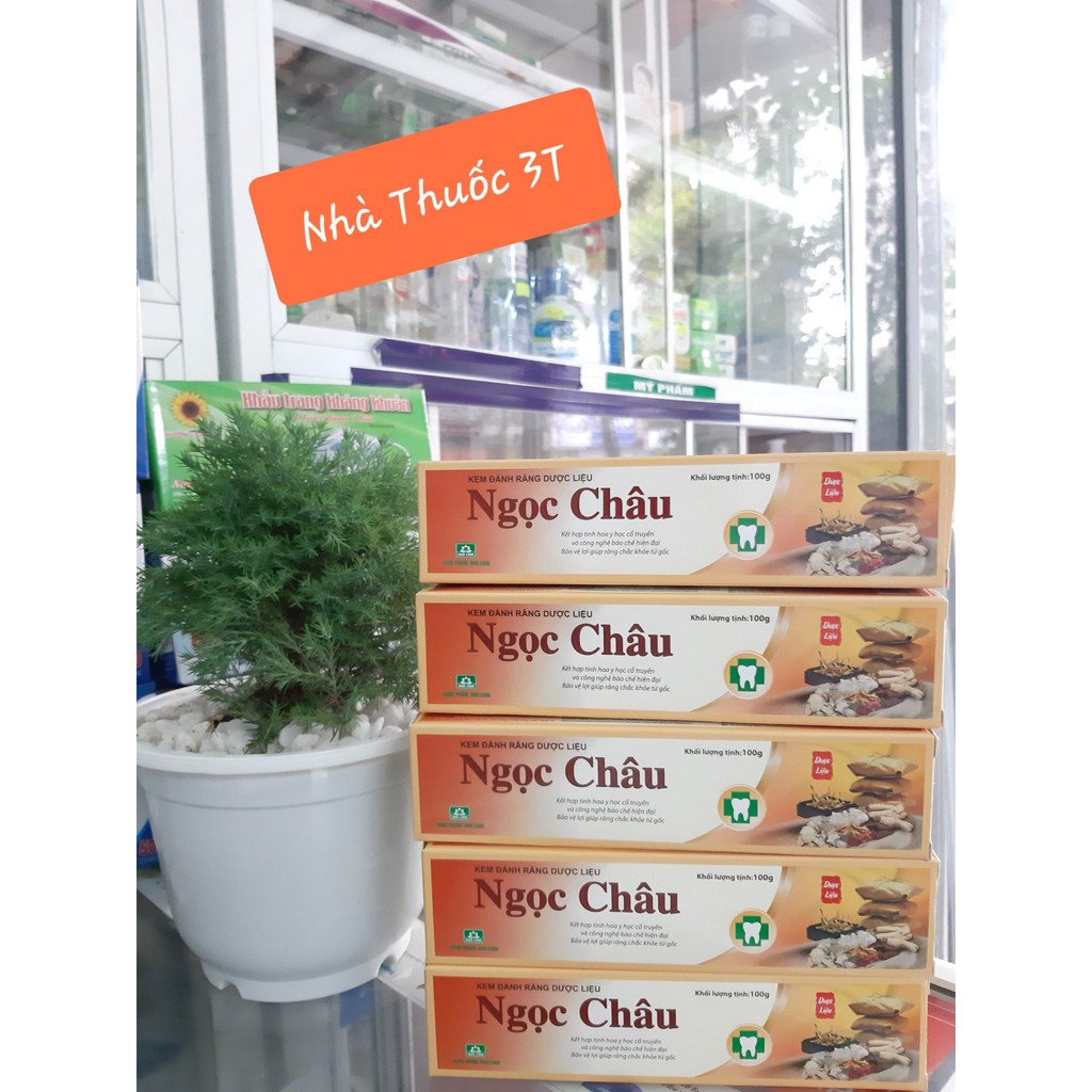 Combo 5 TUYP KEM ĐÁNH RĂNG DƯỢC LIỆU NGỌC CHÂU - Kem đánh răng Ngọc Châu 125gr