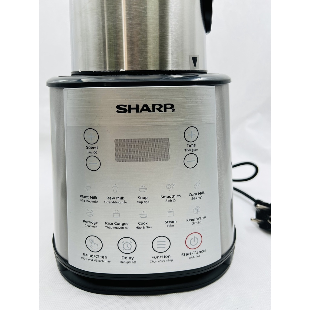 Máy Làm Sữa Hạt, Xay và Nấu Đa Năng SHARP KS-168, Hàng Chính Hãng Bảo Hành 12 Tháng