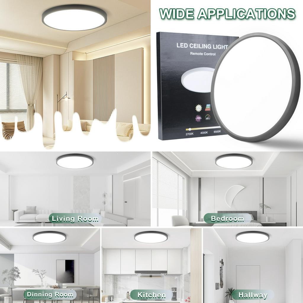 Đèn LED âm trần CANMEIJIA 3 màu có thể thay đổi 220V 30W 40W 50W 70W 72W hình vuông tròn cho phòng ngủ/phòng khách