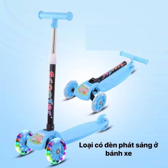 XE TRƯỢT SCOOTER NHỰA 3 BÁNH PHÁT SÁNG ( TỔNG KHO GIA DỤNG GIÁ RẺ )