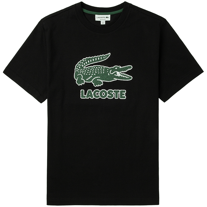 LACOSTE Men's Fashion Trend Personality Round Neck Printed Cotton Short Sleeve T-Shirt