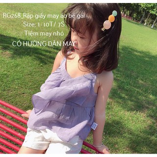 RG268_Rập giấy may áo dây bé gái