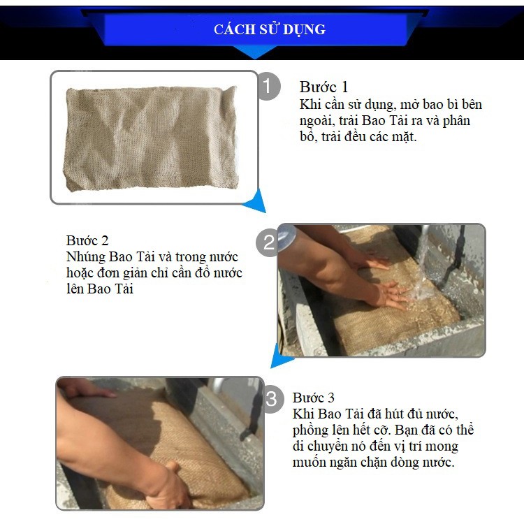 Bao Tải Chống Ngập Khẩn Cấp - gói 3 Bao