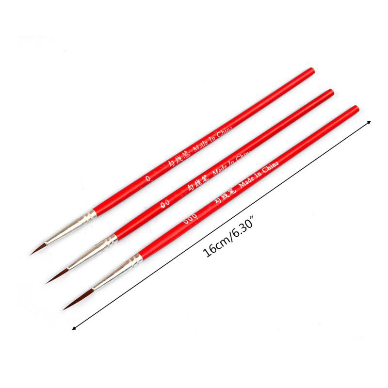 Set 3 Cọ Vẽ Chuyên Nghiệp 0 00 000
