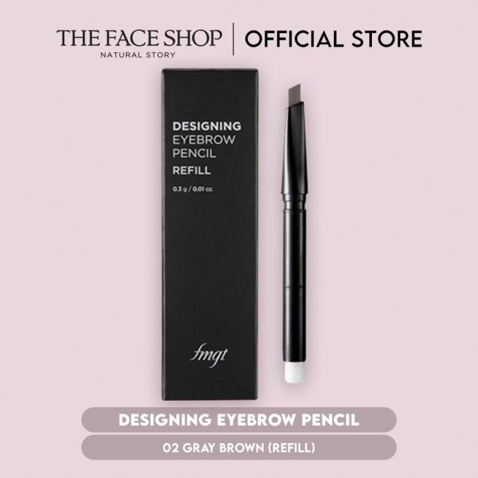 THE FACE SHOP Bút chì kẻ lông mày 02 màu nâu xám (Refill) - 0.3gr