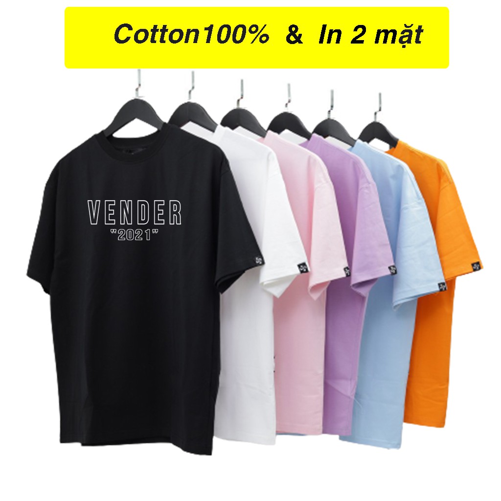 Áo phông Tee Basic SS1 Vender - Áo thun tay lỡ unisex form rộng, vải thun cotton 100%. ( V20)