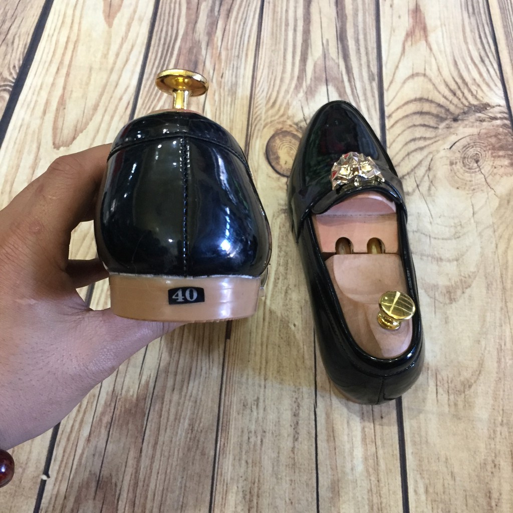 Giầy tây giày lười nam hàn quốc bóng logo hổ báo may đế ( chất store ) | BigBuy360 - bigbuy360.vn