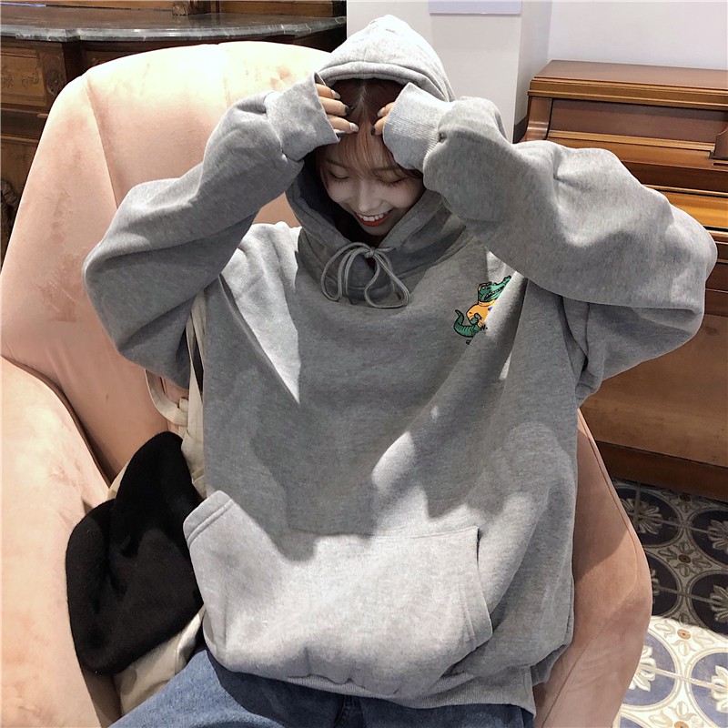 [ HD01] Áo Hoodie Cá Sấu Chất Nỉ Bông Form Ulzzang Dáng Rộng Cho Nữ - Liti shop | BigBuy360 - bigbuy360.vn