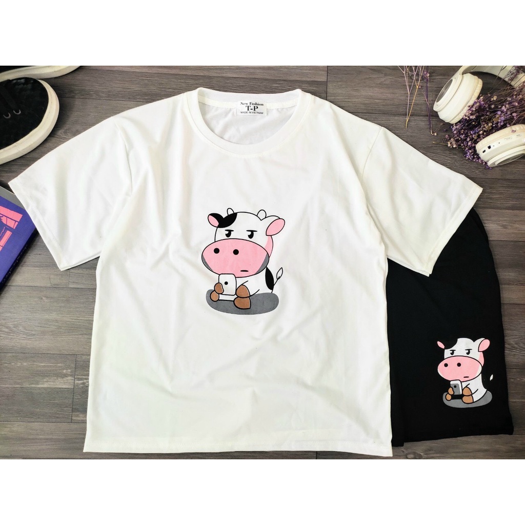 BỘ UNISEX 3D IN HÌNH BÒ siêu dễ thương,FREE SHIP, PKM STITCHS MẪU MỚI MỀM,MỊN,MÁT MÃ CC67
