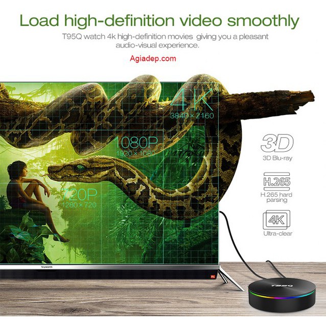 TVBOX Siêu mạnh 4K T95Q-Max 4G RAM 64G ROM Chip S905X2 Android 8.1 Gigabit 5G WIFI Bluetooth - tivibox thế hệ đỉnh cao