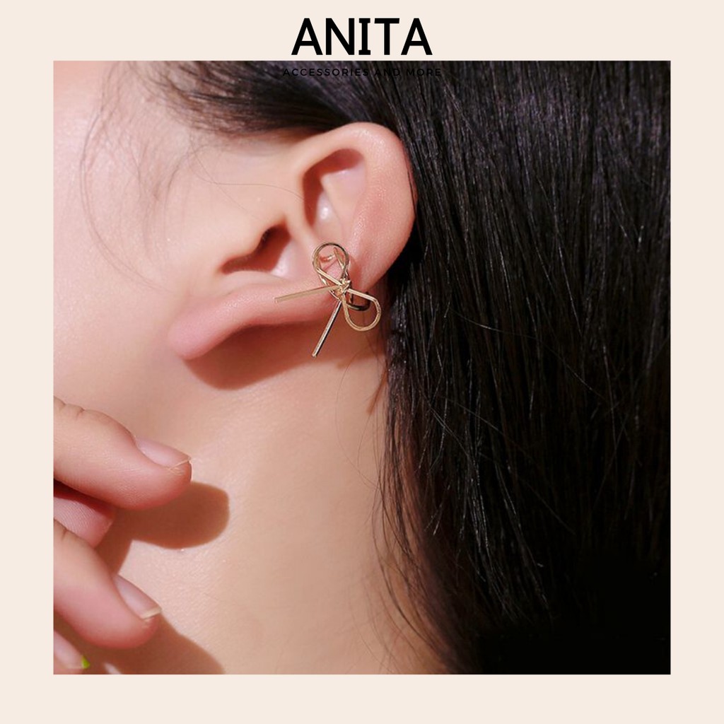 Khuyên vành tai Anita - Bông kẹp vành tai kim loại cổ điển nhiều mẫu E243
