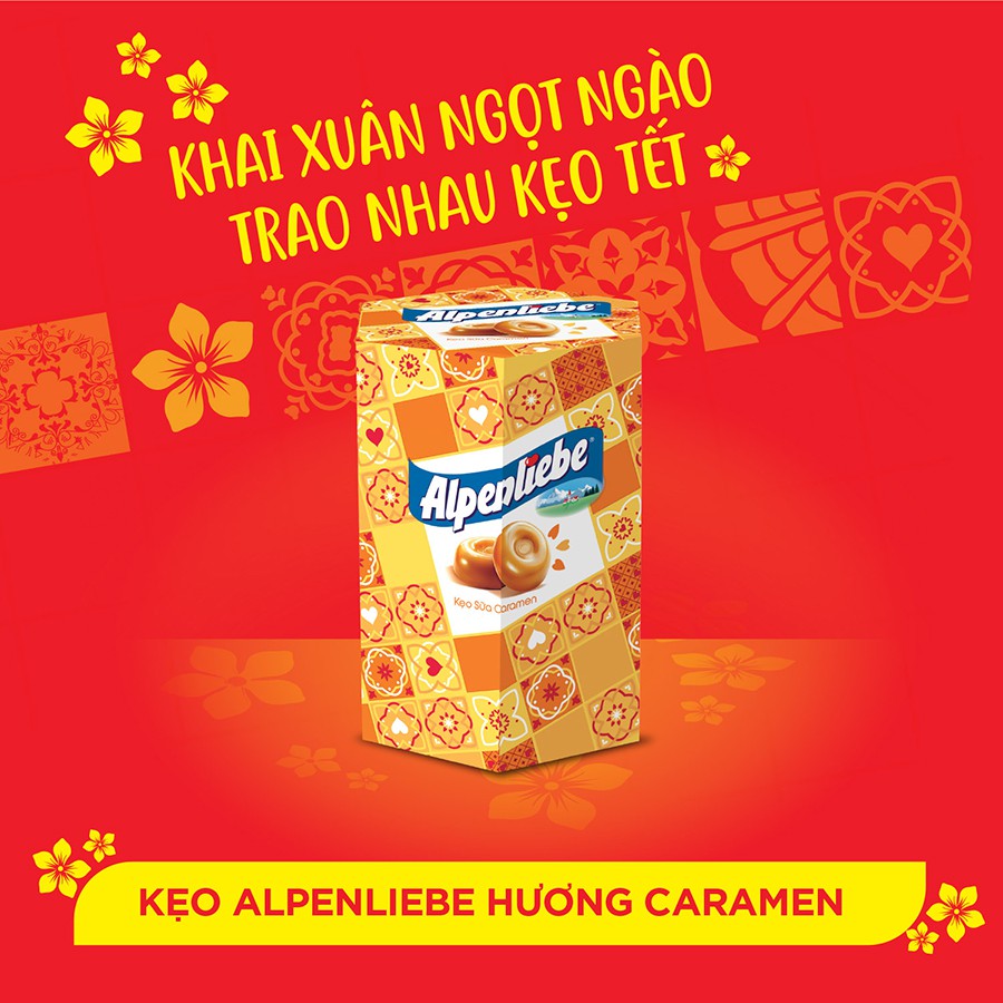 Kẹo Alpenliebe Sữa Caramel 40 Viên Hình Lục Giác
