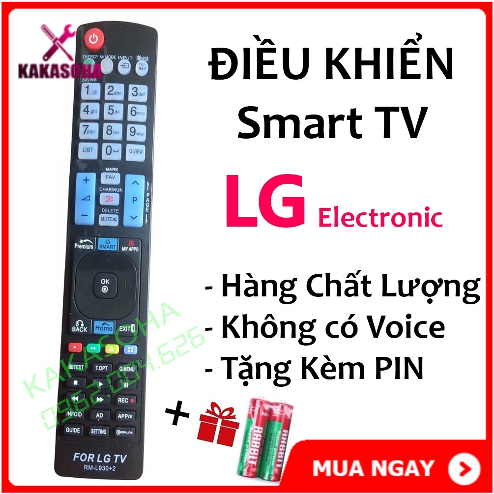 Điều Khiển TiVi LG RM-L930 loại dài tương thích tốt với điều khiển zin theo máy giá tốt .Tặng pin - Remote tivi LG L930