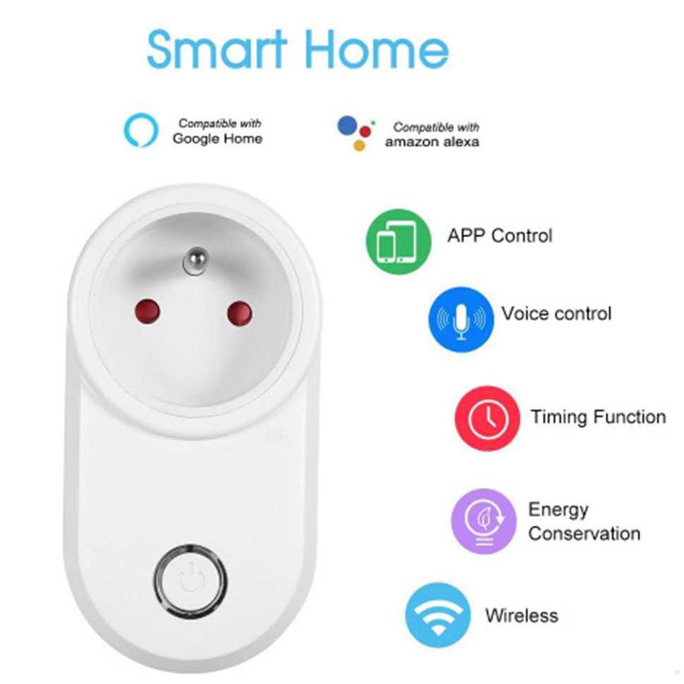 Ổ Cắm Thông Minh Kết Nối Wifi Điều Khiển Từ Xa Jkm Sonoff Tuya Phích Cắm Eu Sa-014