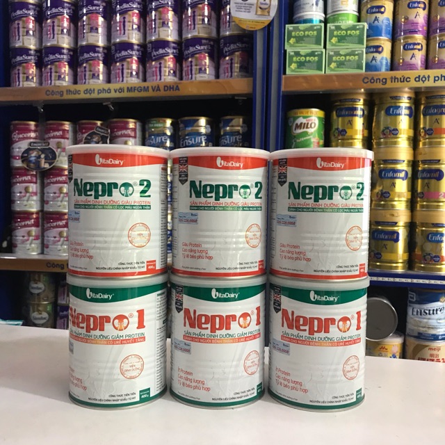 Combo 6lon Sữa Nepro số 1,2 400g