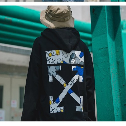 Áo hoodie Sweater nỉ off white kaws unisex form rộng freeship toàn quốc MS04 M61 | BigBuy360 - bigbuy360.vn