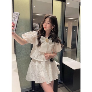 set gấm cổ hoa và nơ bán rời set áo váy