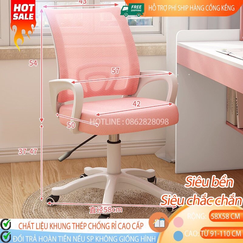 Ghế ngồi học cho bé chống gù lưng ghế xoay 360 độ có thể điều chỉnh tăng giảm độ cao