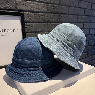 Mũ tai bèo che nắng bằng denim màu trơn phong cách cổ điển thời trang xuân thu cho nam và nữ
