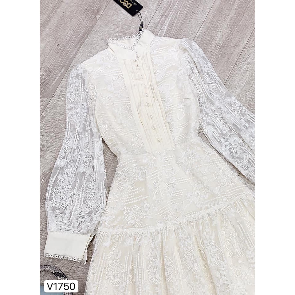 Đầm ren thiết kế tay bồng công chúa V1750_Adelashop.design[kèm ảnh thật] | BigBuy360 - bigbuy360.vn