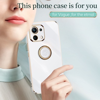 Ốp Mềm Cho Xiaomi Mi 11 Lite Mạ Sang Trọng Vỏ Silicon Ống Kính Máy Ảnh Full Cover Mi11 Lite Có Giá Đỡ Nhẫn