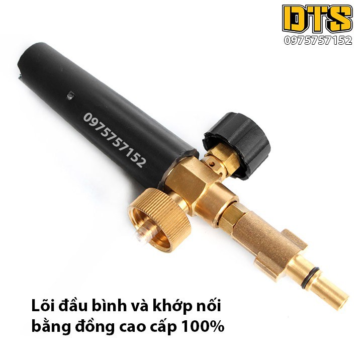 Bình tạo bọt tuyết cao cấp máy rửa xe RYOBI,  lõi phun bằng đồng chất lượng cao, bọt đều và đẹp