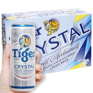 Thùng 24 lon Tiger Crystal sleek 330ml/lon - Tiger Bạc