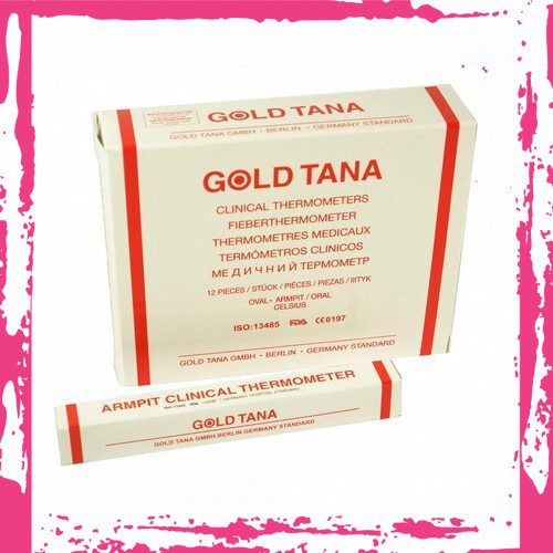 Nhiệt kế thủy ngân Gold tana - Nhiệt độ kẹp nách, mọi nhà nên có [Có quà tặng của shop kèm theo]