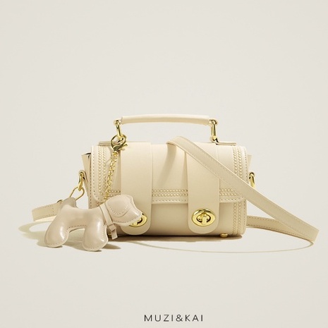 🌸Hàng Order🌸 Túi Xách Muzi&kai Chính Hãng Da Trơn Nắp Gập Gài Quai Đeo Kèm Móc Trang Trí Sang Chảnh Nữ Tính 🌸 Quảng Châu
