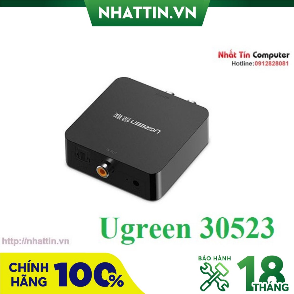 Bộ chuyển đổi quang + Coaxial to RCA chính hãng Ugreen 30523 cao cấp
