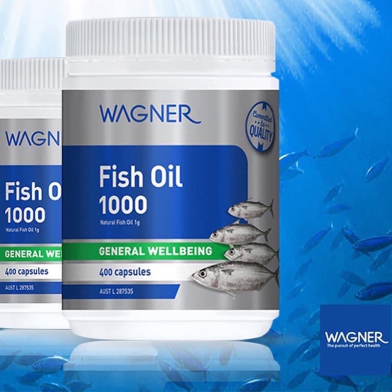 WAGNER FISH OIL 1000 DẦU CÁ HỘP 400 VIÊN - CHUẨN ÚC