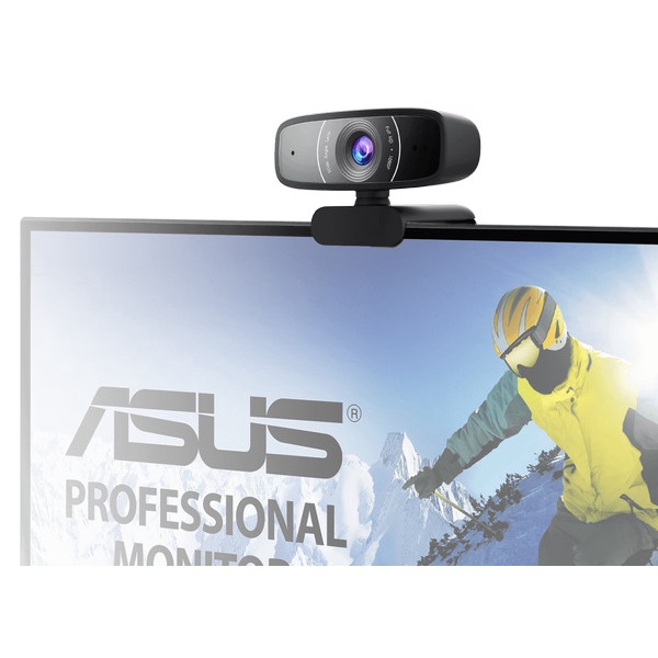 Webcam Asus C3 Full HD chính hãng, sắc nét, chất lượng cao + Mic thu âm - Camera 1080P cho PC, laptop, Macbook