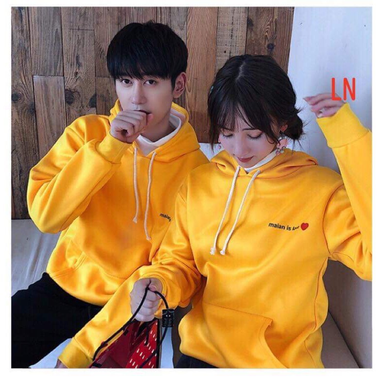 [FREESHIP ĐƠN TỪ 50K] Áo đôi hoodie maian tim tay LNG1119