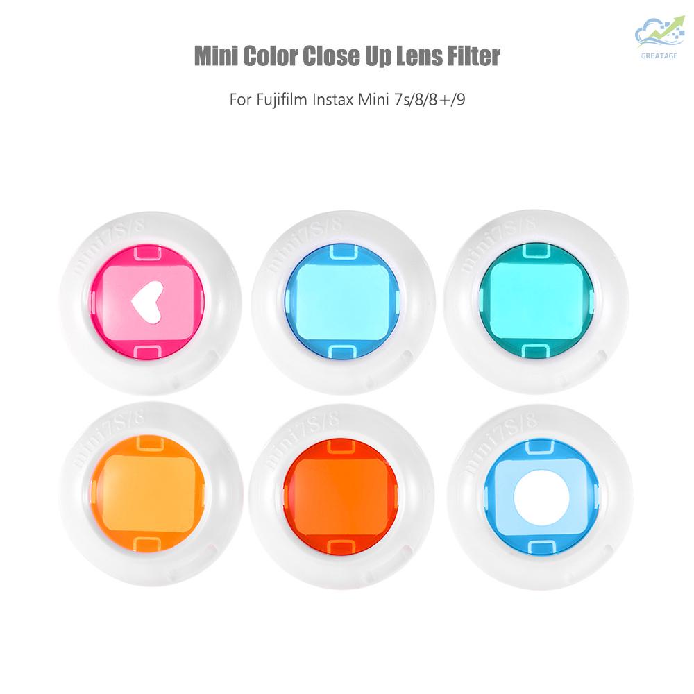 GG Instant Camera Mini Color Close Up Lens Filter Set for Fujifilm Instax Mini 7s/8/8+/9, 6pcs